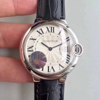 Replik-Uhr Cartier Ballon Bleu 36MM W69017Z4 Rostfreier Stahl Silbernes Zifferblatt Rond Quarz 