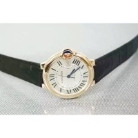 Replik-Uhr Cartier Ballon Bleu 42MM 24K Roségold Plated WeiBes Zifferblatt