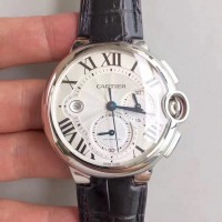 Replik-Uhr Cartier Ballon Bleu Chronograph W6920003 Rostfreier Stahl Silbernes Zifferblatt