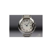 Replik-Uhr Cartier Ballon Bleu Damen 28MM WeiBes Zifferblatt Quarz 