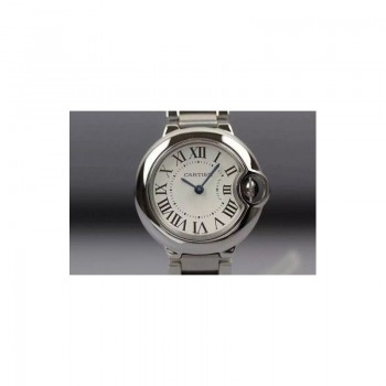 Replik-Uhr Cartier Ballon Bleu Damen 28MM WeiBes Zifferblatt Quarz 