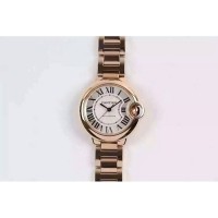 Replik-Uhr Cartier Ballon Bleu Damen W6920096 Roségold Silbernes Zifferblatt