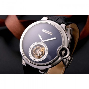 Replik-Uhr Cartier Ballon Bleu Tourbillon Rostfreier Stahl Blaues Zifferblatt Tourbillon 