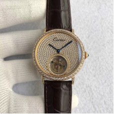 Replik-Uhr Cartier Rotonde Tourbillon Gelbgold & Diamanten Diamanten Dial Tourbillon 