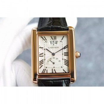 Replik-Uhr Cartier Tank Louis Cartier Extra Large W1560003 Roségold WeiBes Zifferblatt