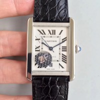 Replik-Uhr Cartier Tank Solo XL automatisch W5200027 Rostfreier Stahl WeiBes Zifferblatt