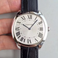 Replik-Uhr Drive de Cartier Extra-Flat WGNM0007 Rostfreier Stahl Silbernes Zifferblatt