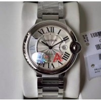 Replik-Uhr Ballon Bleu De Cartier W69012Z4 42MM Rostfreier Stahl Silbernes Zifferblatt