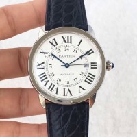 Replik-Uhr Ronde Solo De Cartier W6701010 42MM Rostfreier Stahl WeiBes Zifferblatt