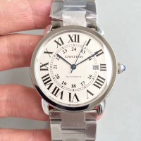 Replik-Uhr Ronde Solo De Cartier W6701011 42MM Rostfreier Stahl WeiBes Zifferblatt