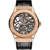 Replika Uhr Hublot Classic Fusion Skeleton Tourbillon King Gold 45mm 505.OX.0180.LR