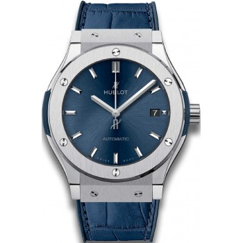 Replik-Uhr Hublot Classic Fusion Blau Titan 45mm 511.NX.7170.LR