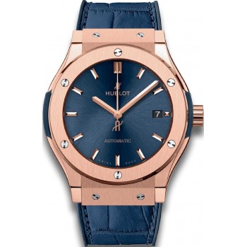 Replica Uhren Hublot Classic Fusion Blue King Gold 45mm 511.OX.7180.LR