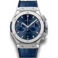 Replika Uhr Hublot Classic Fusion Blue Chronograph Titan 45mm 521.NX.7170.LR