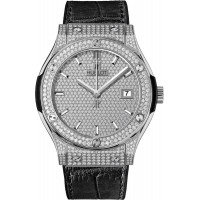 Replik-Uhr Hublot Classic Fusion Titanium Full Pave 42mm 511.NX.9010.LR.1704