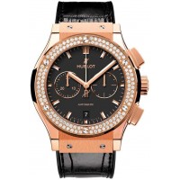 Replika Uhr Hublot Classic Fusion Chronograph 18k Roségold Pave 541.OX.1181.LR.1104