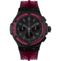 Replica Uhren Hublot Big Bang Carbon Lünette Baguette Rubies 44mm 301.QX.1730.HR.1902