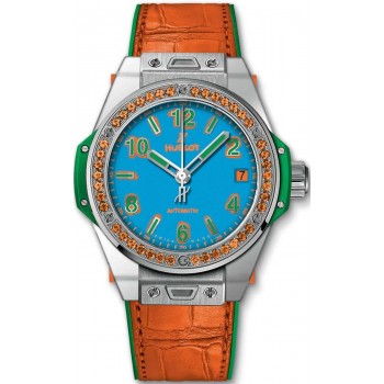 Replik-Uhr Hublot Big Bang One Click Pop Art Stahl Orange 465.SO.5179.LR.1206.POP16