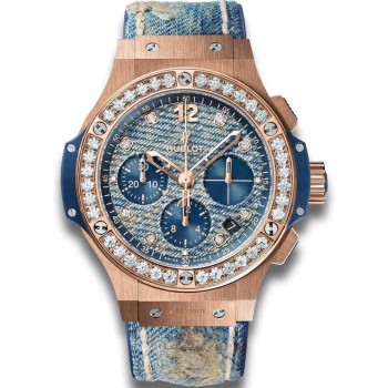 Replik-Uhr Hublot Big Bang Jeans Gold Diamanten 341.PL.2780.NR.1204.JEANS