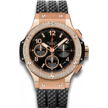 Replika Uhr Hublot Big Bang Gold Diamanten 41mm 341.PX.130.RX.114