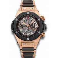 Replika Uhr Hublot Big Bang Unico King Gold Keramikarmband 411.OM.1180.OM