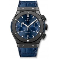 Replica Uhren Hublot Classic Fusion Ceramic Blue Chronograph 521.CM.7170.LR