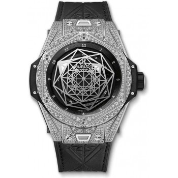 Replik-Uhr Hublot Big Bang Sang Bleu Titanium Pavé 415.NX.1112.VR.1704.MXM17