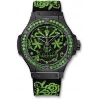 Replika Uhr Hublot Big Bang Broderie Sugar Skull Fluo Malachik Green 343.CG.6590.NR.1222