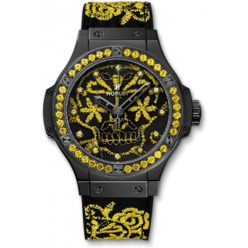 Replica Uhren Hublot Big Bang Broderie Sugar Skull Fluo Sunflower 343.CY.6590.NR.1211