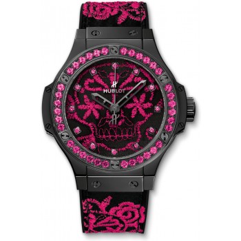 Replika Uhr Hublot Big Bang Broderie Sugar Skull Fluo Hot Pink 343.CP.6590.NR.1233