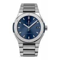 Replika Uhr Hublot Blaues Titanarmband 45 mm 510.NX.7170.NX