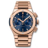 Replica Uhren Hublot Blue Chronograph King Gold Armband 45 mm 520.OX.7180.OX