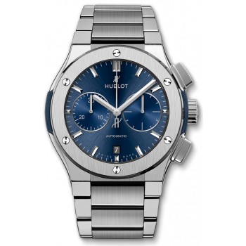 Replika Uhr Hublot Blue Chronograph Titanarmband 45 mm 520.NX.7170.NX