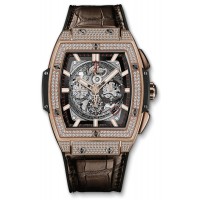 Replik-Uhr Hublot Spirit of Big Bang King Gold Pavé 45 mm 601.OX.0183.LR.1704