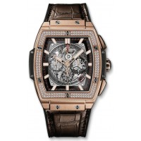 Replika Uhr Hublot Spirit of Big Bang King Gold Diamonds 45mm 601.OX.0183.LR.1104