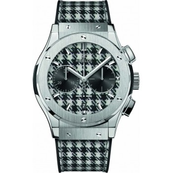 Replika Uhr Hublot Classic Fusion Chronograph Italia Independent Pied De Poule 521.NX.2702.NR.ITI17