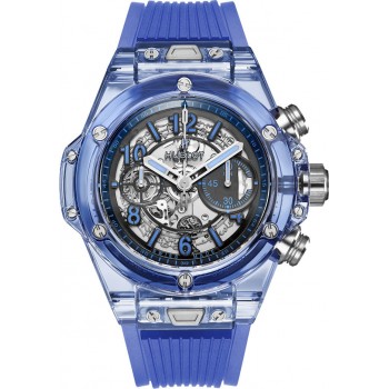 Replik-Uhr Hublot Big Bang Unico Blauer Saphir 411.JL.4809.RT