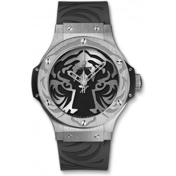 Replica Uhren Hublot Big Bang Black Jaguar White Tiger Foundation Stahl 44mm316.SX.4310.RX.BJW16