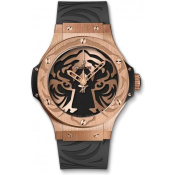 Replika Uhr Hublot Big Bang Jaguar White Tiger Foundation Gold316.PX.4110.RX.BJW16