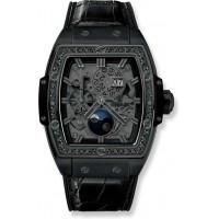 Replika Uhr Hublot Spirit of Big Bang Mondphase Alle schwarzen Diamanten647.CI.1110.LR.1200