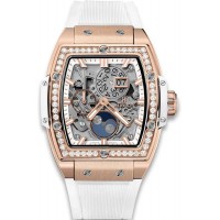 Replica Uhren Hublot Spirit of Big Bang Mondphase King Gold White Diamonds 42mm 647.OE.2080.RW.1204