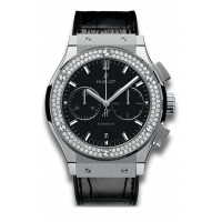 Replik-Uhr Hublot Classic Fusion Chronograph Titan Diamanten 521.NX.1171.LR.1104