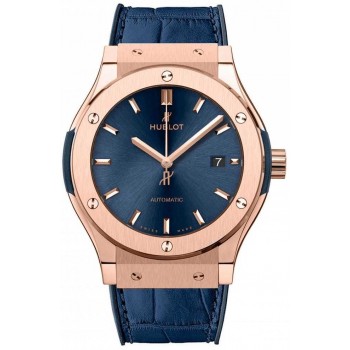 Replik-Uhr Hublot Classic Fusion King Gold Blau 42mm542.OX.7180.LR