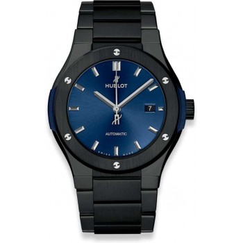 Replica Uhren Hublot Classic Fusion Keramik Blau Armband 42mm 548.CM.7170.CM