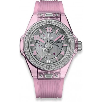 Replika Uhr Hublot Big Bang One Click Pink Saphir Diamanten 39mm 465.JP.4802.RT.1204