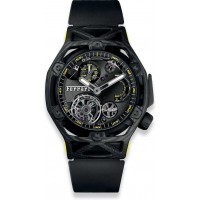 Replica Uhren Hublot Techframe Ferrari Tourbillon Chronograph Carbon Gelb 408.QU.0129.RX