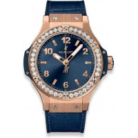 Replik-Uhr HubMenge Big Bang Gold Blue Diamonds 38mm 361.PX.7180.LR.1204