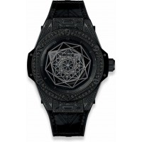 Replik-Uhr Hublot Big Bang Sang Bleu All Black Pave 39mm 465.CS.1114.VR.1700.MXM18