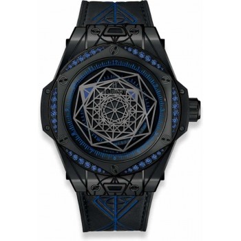 Replika Uhr Hublot Big Bang Sang Bleu Alle Schwarz Blau 39mm 465.CS.1119.VR.1201.MXM18