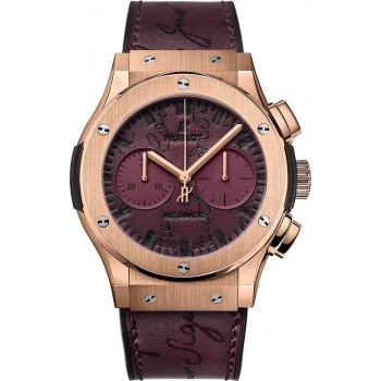 Replika Uhr Hublot Classic Fusion Chronograph Berluti Scritto Bordeaux 521.OX.O50V.VR.BER18